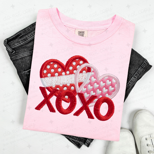 MULTI HEART XOXO - FAUX YARN