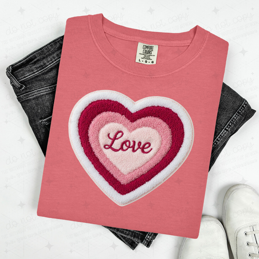 DARK COLORED HEART LOVE - FAUX YARN