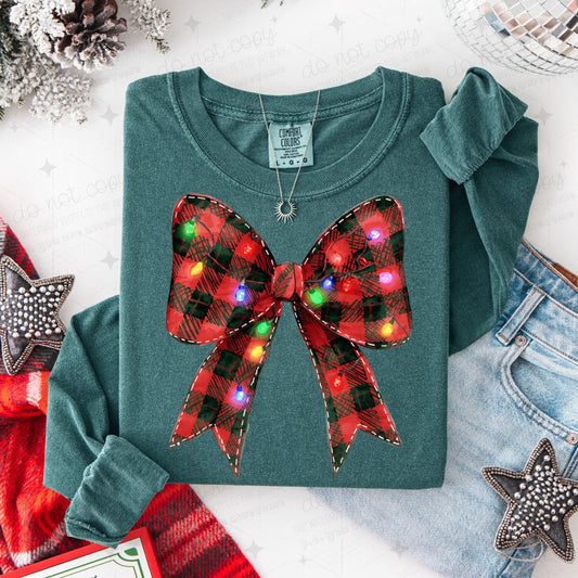 COQUETTE CHRISTMAS LIGHTS BOW