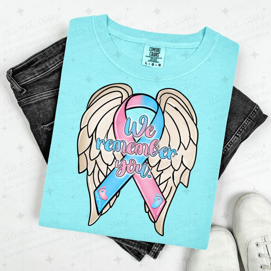 WE REMEMBER YOU - RIBBON WITH ANGEL WINGS