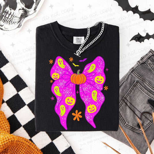 COQUETTE BRIGHT HALLOWEEN BOW