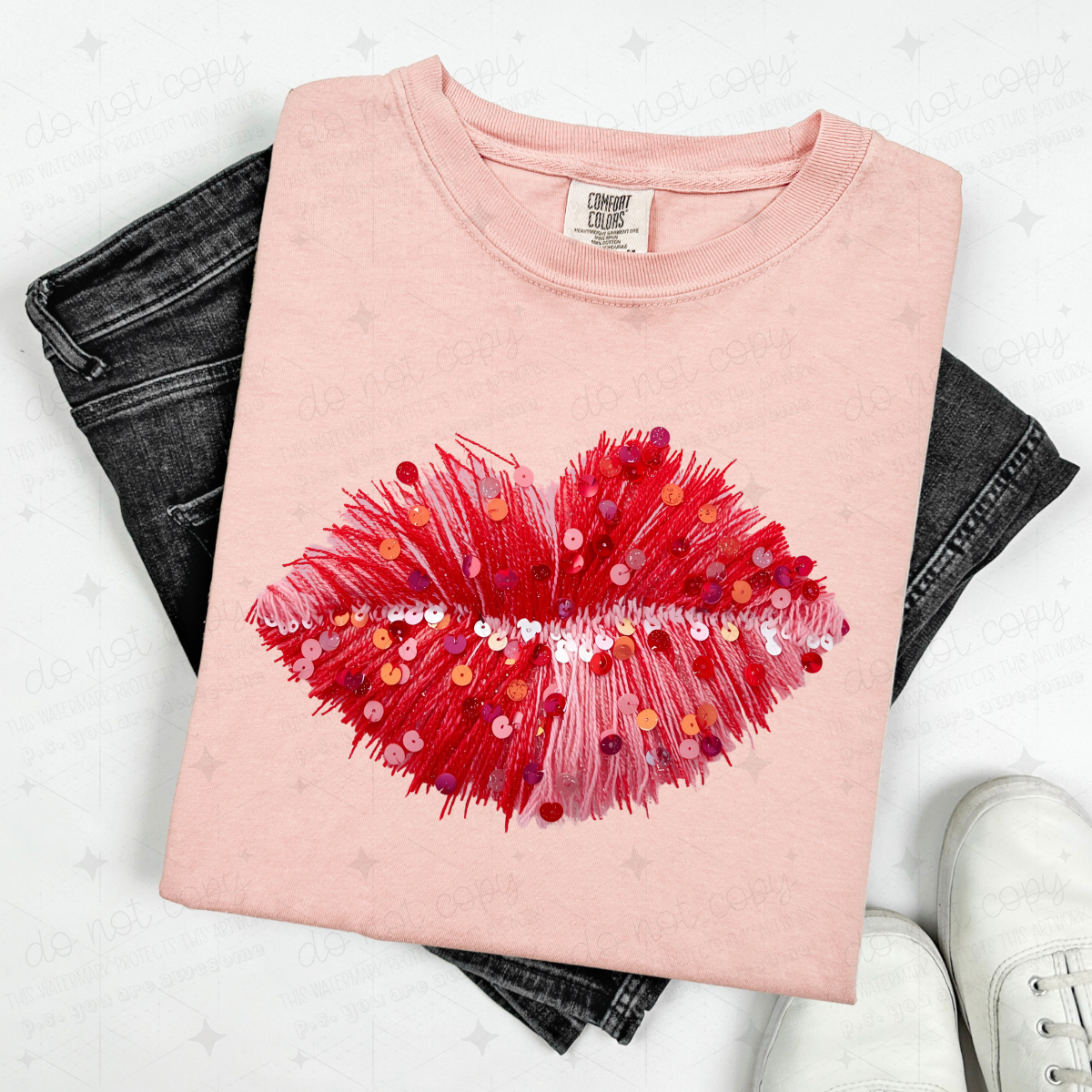 YARN LIPS - FAUX YARN/FAUX SEQUIN