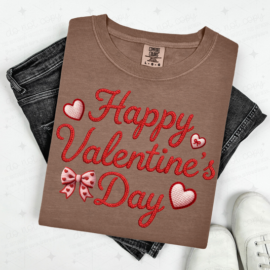 COQUETTE HAPPY VALENTINE'S DAY - FAUX YARN