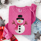 SNOWMAN - FAUX EMBROIDERY/FAUX RHINESTONES