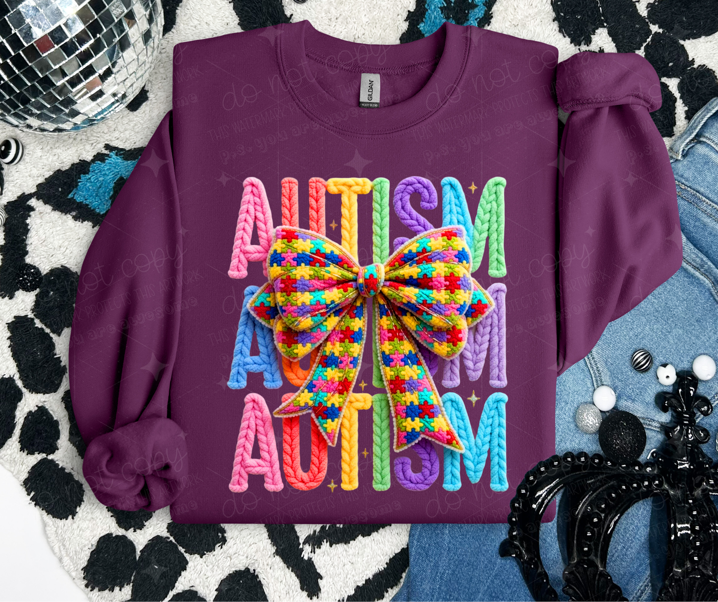 AUTISM FAUX YARN