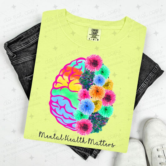 MENTAL HEALTH MATTERS - BRIGHT BRAIN HALF FLORAL