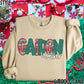 Youth Faux Embroidery Christmas Sweater Names *OLLIE & CO EXCLUSIVE*