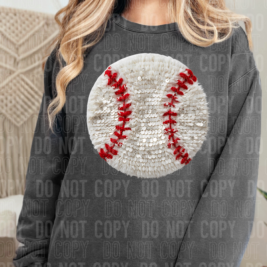 BASEBALL - FAUX YARN/FAUX SEQUIN