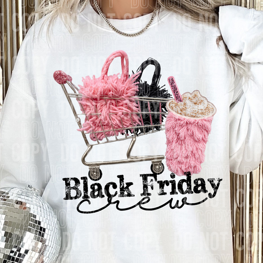BLACK FRIDAY CREW - FAUX YARN/FAUX GLITTER