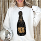 BLACK NEW YEAR BOTTLE - FAUX YARN/FAUX SEQUIN