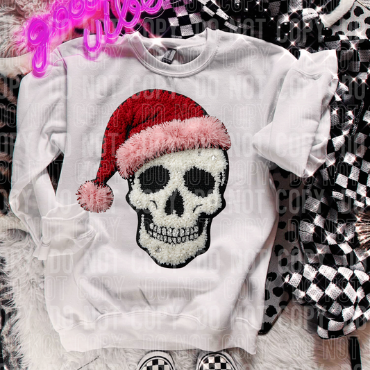 CHRISTMAS SKELLIE - FAUX YARN/FAUX RHINESTONES