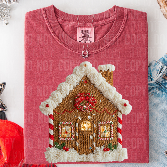 GINGERBREAD HOUSE - FAUX YARN/FAUX RHINESTONES