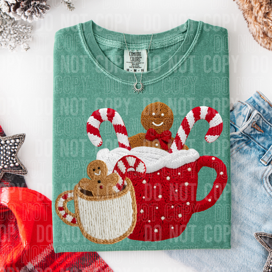HOT COCOA - FAUX YARN/FAUX RHINESTONES