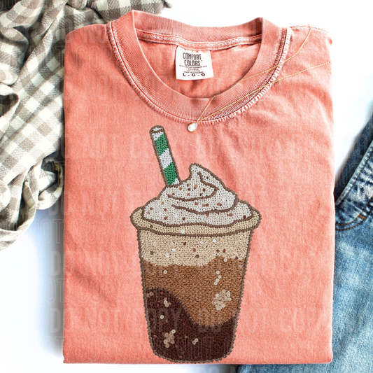 ICED COFFEE - FAUX YARN/FAUX SEQUIN
