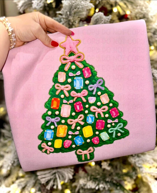 CHRISTMAS TREE - FAUX RHINESTONES