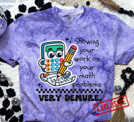 Showing your work on math problems very demure-Ollie &amp; Co.
