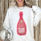 PINK NEW YEARS 2026 BOTTLE - FAUX YARN/FAUX SEQUIN