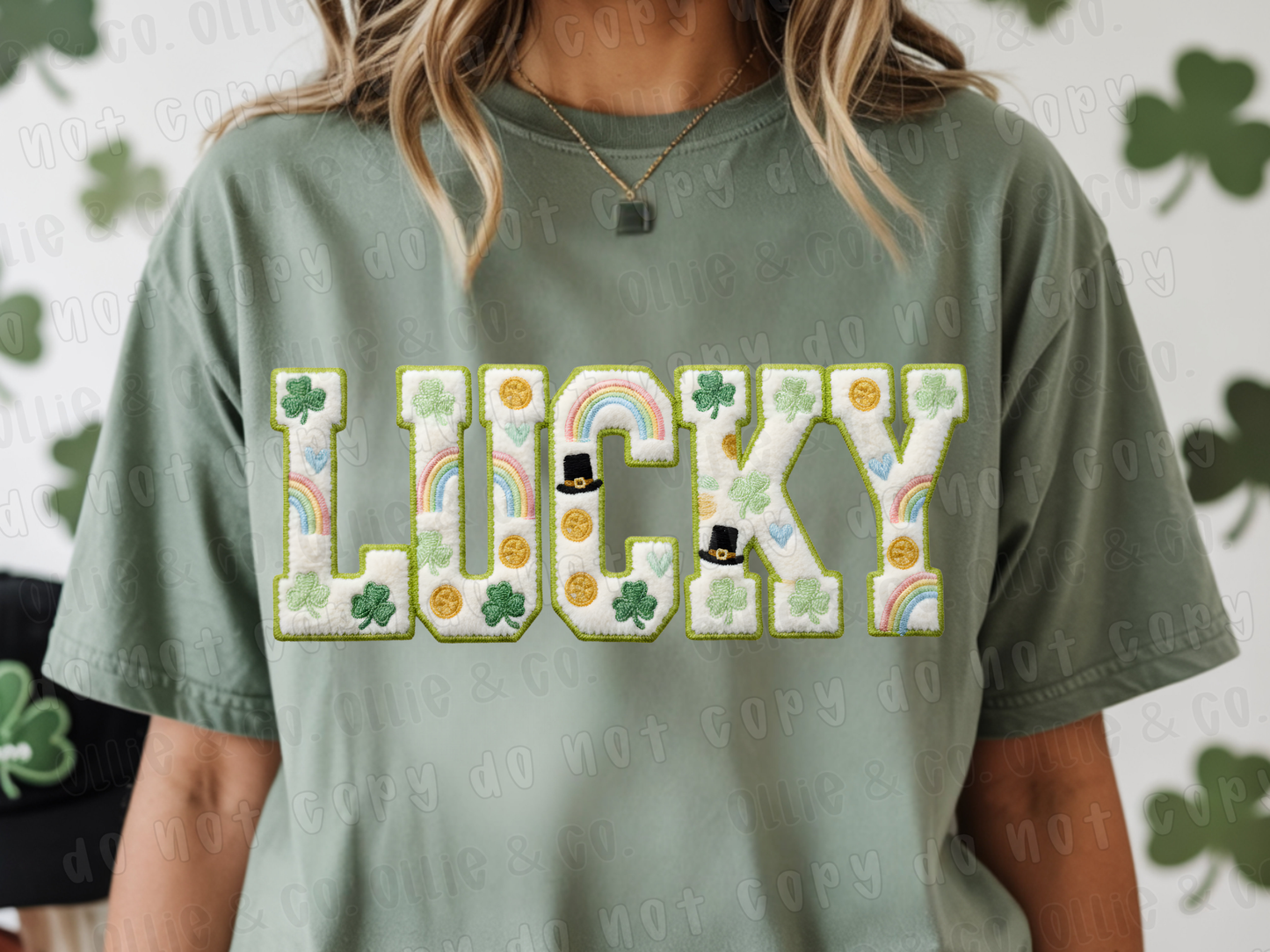 LUCKY FAUX CHENILLE PATCH