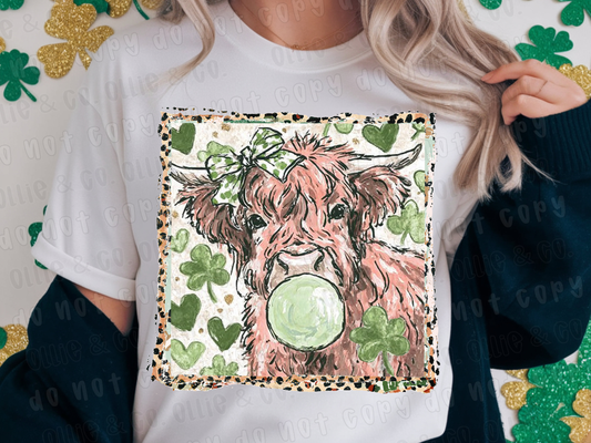 SAINT PATRICK'S DAY HIGHLAND COW